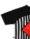 Black Oversize T-Shirt : Red with Black Stripes