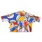 Woman Bat Wing Shirts - Multicolor : Multi colored woman face