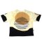 Cream Oversize T-Shirt : Circle Cream and Black Background