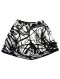 Woman Short Pants - Black : Black brush strokes