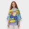 เสื้อคอเต่าสีฟ้า : ลายแอปแสตรคหลากสีบนพื้นสีฟ้า