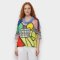 เสื้อผู้หญิงคอเต่า - หลากสี : ลายแอปสแตรครูปทรงหลากสี