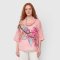Woman Blouse Turtle Neck - Pink : The Dreamy Pink Bougainvillea