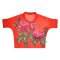 Woman Blouse Turtle Neck - Red : The Crimson Rose Bloom