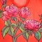 Woman Blouse Turtle Neck - Red : The Crimson Rose Bloom