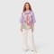 Woman Blouse Turtle Neck - Purple : The Sweet Cattleya & Lavender Garden