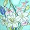 Woman Blouse Turtle Neck - Blue : The Sweet Lily & Mint Garden