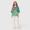 Woman Blouse Turtle Neck - Green : My Sweet Romantic Tulip Vibe