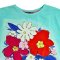 เสื้อผู้หญิงแขนยางยืด - สีฟ้า : ลายแจกันดอกไม้ในวันดี