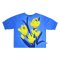 Woman Elastic Sleeve Blouse - Blue : The Cheerful Wild Tulip