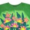 เสื้อผู้หญิงแขนยางยืด - สีเขียว : ลายอ่างแก้วพฤกษาร่าเริง