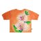Woman Elastic Sleeve Blouse - Orange : The Dreamy Orchid Dawn