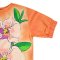 Woman Elastic Sleeve Blouse - Orange : The Dreamy Orchid Dawn