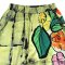 Women Cropped ankle pants - Green : Graphic Grid & Flowers