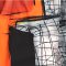 Women Cropped ankle pants - Orange : Scribbled Lines on Vermilion