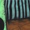 Women Cropped ankle pants - Green : Black Dots on Green & Brown