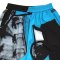 Women Cropped ankle pants - Blue : Cyan-White Block & Grey Stroke