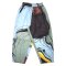 Women Cropped ankle pants - Grey : Abstract Earth & Cyan Structure