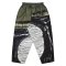 Women Cropped ankle pants - Green : Monochrome Stripes on Olive