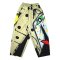 Women Cropped ankle pants - Cream : Cubism Structure on Beige