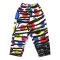 Women Cropped ankle pants - Multicolor : Colorful Dots under Black Stripes