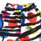 Women Cropped ankle pants - Multicolor : Colorful Dots under Black Stripes