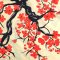 Woman Casual shirts - Cream : Cherry blossoms in bloom