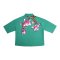 Woman Casual shirts - Green : Pink Plumeria Flowers