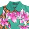 Woman Casual shirts - Green : Pink Plumeria Flowers