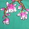 Woman Casual shirts - Green : Pink Plumeria Flowers