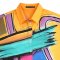 เสื้อเชิ้ตผู้หญิง - สีส้ม : ลายจังหวะแห่งสีสัน