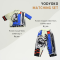 เสื้อเชิ้ตผู้หญิง - สีน้ำเงิน : ลายพลังในมุมฉาก