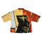 Woman Casual shirts - Orange : Black Abstact on Orange and Yellow background.