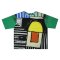 Over size t-shirt - Green : Black striped abstarct