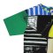 Over size t-shirt - Green : Black striped abstarct