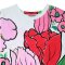 Over size t-shirt - White : Pink Tulip Field