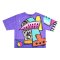 เสื้อตัวหลวม - สีม่วง : ลายอาร์ติเคิลเรขา