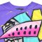 เสื้อตัวหลวม - สีม่วง : ลายอาร์ติเคิลเรขา