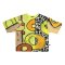 เสื้อตัวหลวม - สีเหลือง : ลายจุดตัดวงวน