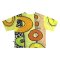 เสื้อตัวหลวม - สีเหลือง : ลายจุดตัดวงวน
