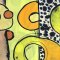 เสื้อตัวหลวม - สีเหลือง : ลายจุดตัดวงวน