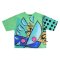 เสื้อตัวหลวม - สีเขียว : ลายเสี้ยวลาย