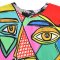 เสื้อตัวหลวม - หลากสี : ลายใบหน้าแห่งจินตนาการ