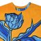 Over Size T-Shirt - Orange : Blue Bloom at Sunset