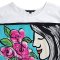 เสื้อครอปผู้หญิง - สีขาว : ลายรอยยิ้มพฤกษา