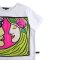 เสื้อครอปผู้หญิง - สีขาว : ลายคู่ที่น่ารัก