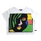 เสื้อครอปผู้หญิง - สีขาว : ลายหน้ากากแห่งอารมณ์