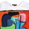 เสื้อครอปผู้หญิง - สีขาว : ลายเอกภาพแห่งเฉดสี