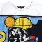 เสื้อครอปผู้หญิง - สีขาว : ลายสหบรรเลงแห่งรูปทรง