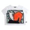 Woman Crop Blouse - White : The Topographic Rhythm